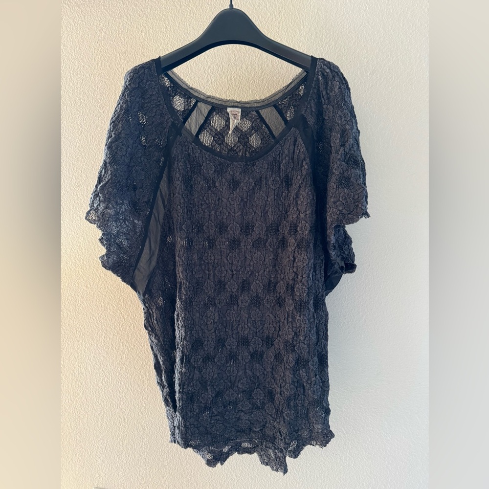 Free People Oversized Lace mashed Top New SP